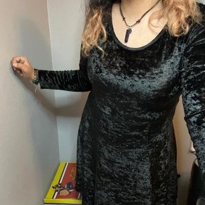 Black velvet dress